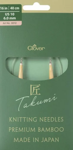 Clover Takumi Pro Bamboo Circular Knitting Needles 16
