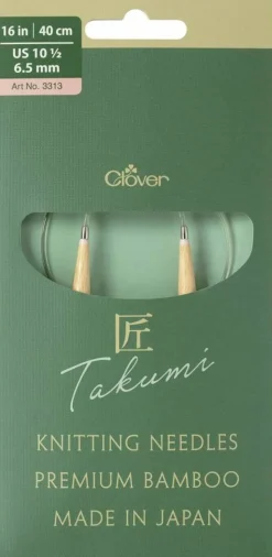 Clover Takumi Pro Bamboo Circular Knitting Needles 16
