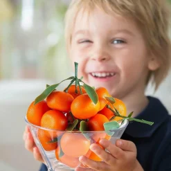 7-Cluster Artificial Mini Oranges – Realistic Faux Tangerines for Kitchen, Dining Table, Fruit Bowls, Party, and Home Décor