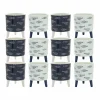 6" Coastal Fish Pattern Planters with Legs Set