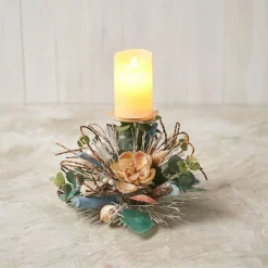 Coastal Shell Single Spike Candle Holder - Handcrafted - Final sale / Non-returnable and Non-refundable