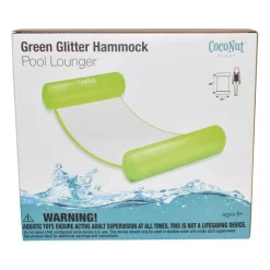 CocoNut Float 4ft. Green Glitter Hammock Pool Lounger