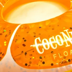 CocoNut Float 42" Tangerine Orange Glitter Pool Float Ring