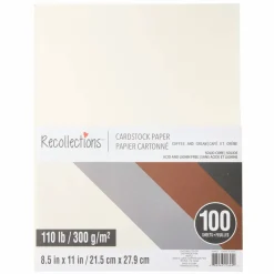 Coffee & Cream 8.5" x 11" Cardstock Paper by Recollectionsâ„¢, 100 Sheets