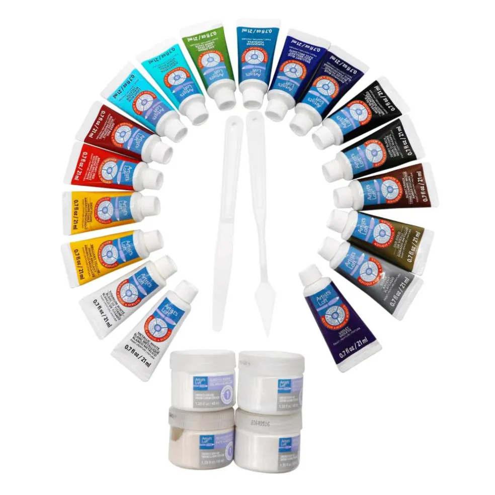 18 Color Acrylic Paint & Mediums Set by Artist's Loft™, 21ml