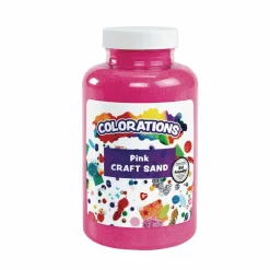Colorations Colorful Vibrant Sand, 22 oz Jar, Pink, Colored Sand