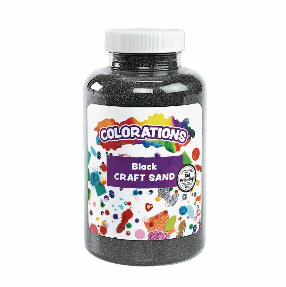 Colorations Colorful Vibrant Black Sand 22 oz Jar