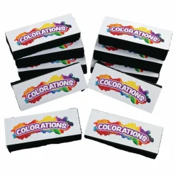Colorations Dual Use Chalkboard/Dry-erase Eraser, Set of 10, Ages 2+