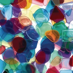 Colorations Plastic Translucent Multi-Color Geometric Shapes
