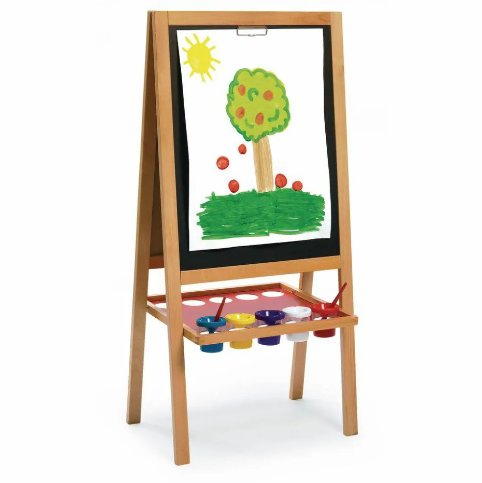 Colorations Premium Art Easel, Magnetic Dry Ease Board, Chalkboard