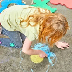 Colorations Sidewalk Art Chalk Stencils, 12 Shapes & Designs