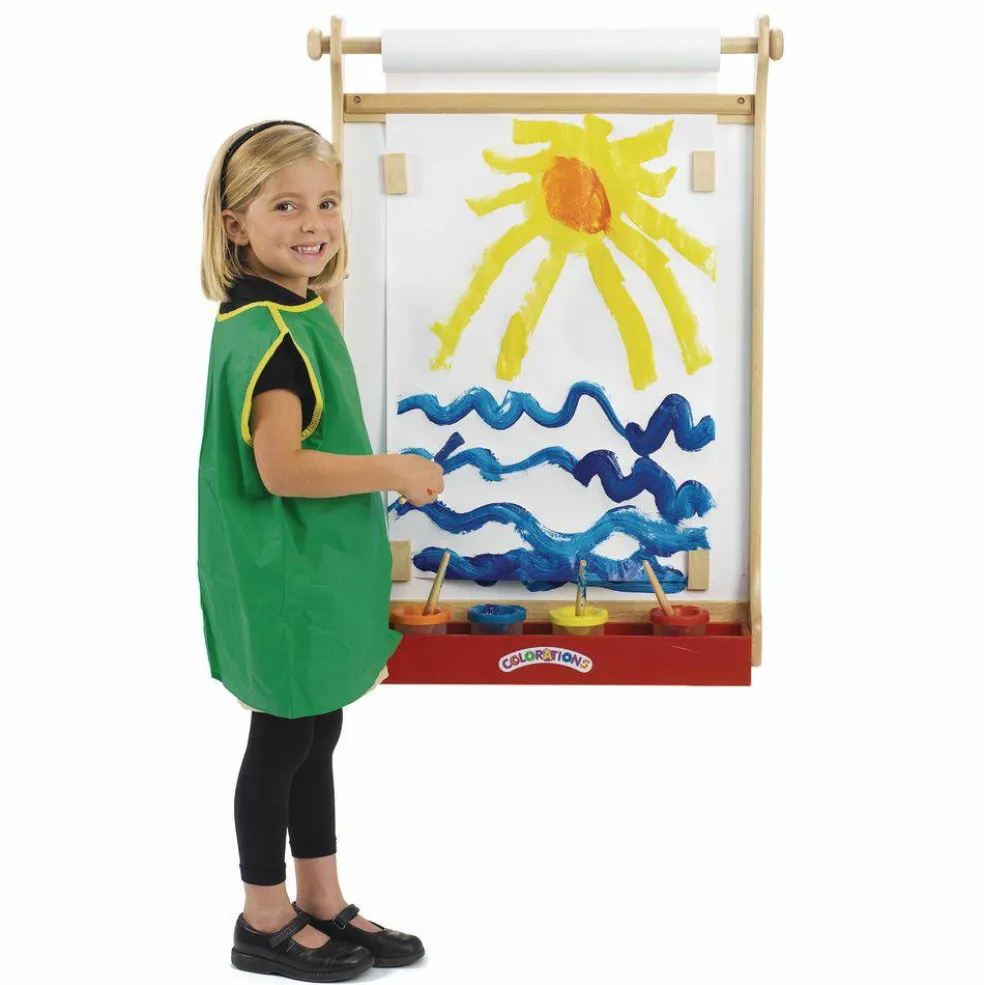 Colorations Wall Easel with Mounts, Magnetic Dry-Erase & Chalkboard