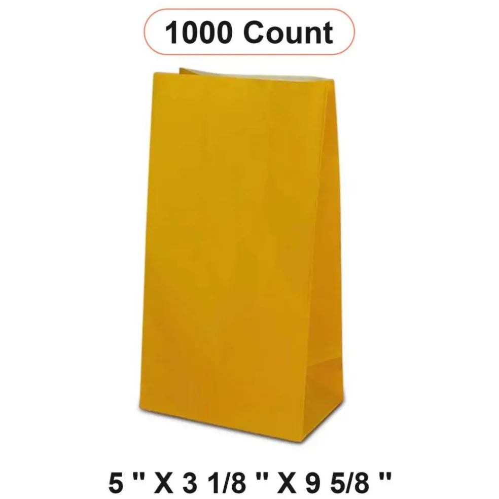 Colored Paper Treat Bags 5'' x 3 1/8'' x 9 5/8'' Wrap