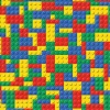 Colorful Building Blocks edible cake topper for 1/4 sheet cake or larger