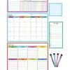 Colorful Dry-Erase Magnetic Calendar Set
