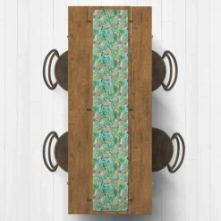 Colorful Flowers Outdoor Table Runner