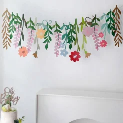 Colorful Wild Flower Garland Floral Banner
