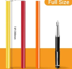Color Hot Glue Sticks Full Size, 8" Long x 0.43" Dia Hot Melt Glue Sticks Bulk, Colored Adhesive Glue Sticks Standard for Crafting DIY Art School Gluing Project Repair Sealing, 24 PCS