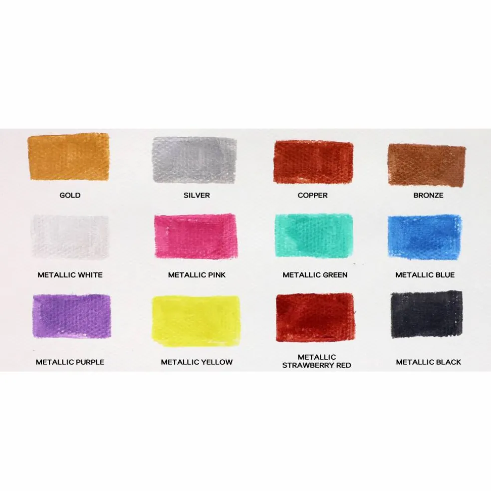 12 Color Metallic Acrylic Paint Set by Artist's Loft™ Necessities™