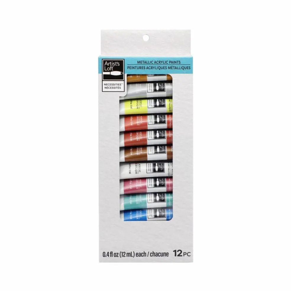 12 Color Metallic Acrylic Paint Set by Artist's Loft™ Necessities™