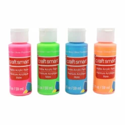 4 Color Neon Acrylic Paint Value Set by Craft Smart®