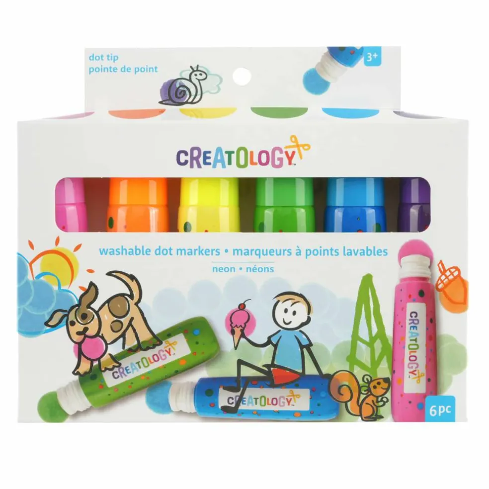 6 Color Neon Dot Markers by Creatology®
