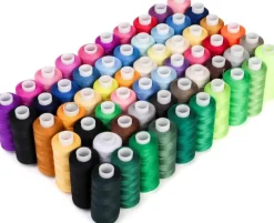 60-Color Polyester Sewing Thread Set 400yd Spools All-Purpose