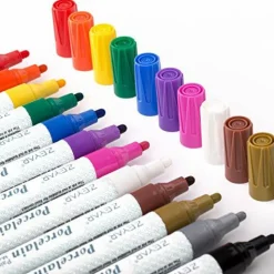 12 colors Acrylic Paint Pens for Porcelain, Professional Ceramic painting, Water-based, Medium Point, Water and Fade Resistant, DIY on Mugs and other Ceramics for Permanent Collection