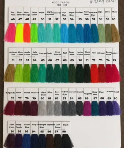 98 Colors All Purpose Thread Cone 6000 Yards, 4 Pack Sewing Thread for Machine & Hand, 40/2 Spun Polyester Serger Overlock Cone