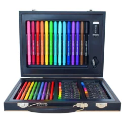 Color & Sketch Color Your Own Wood 58-Piece Art Set