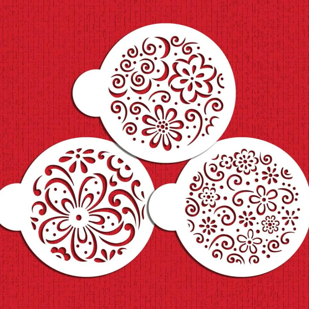 Color Splash Cookie Stencil Set | C896 by Designer Stencils | Cookie Decorating Tools |