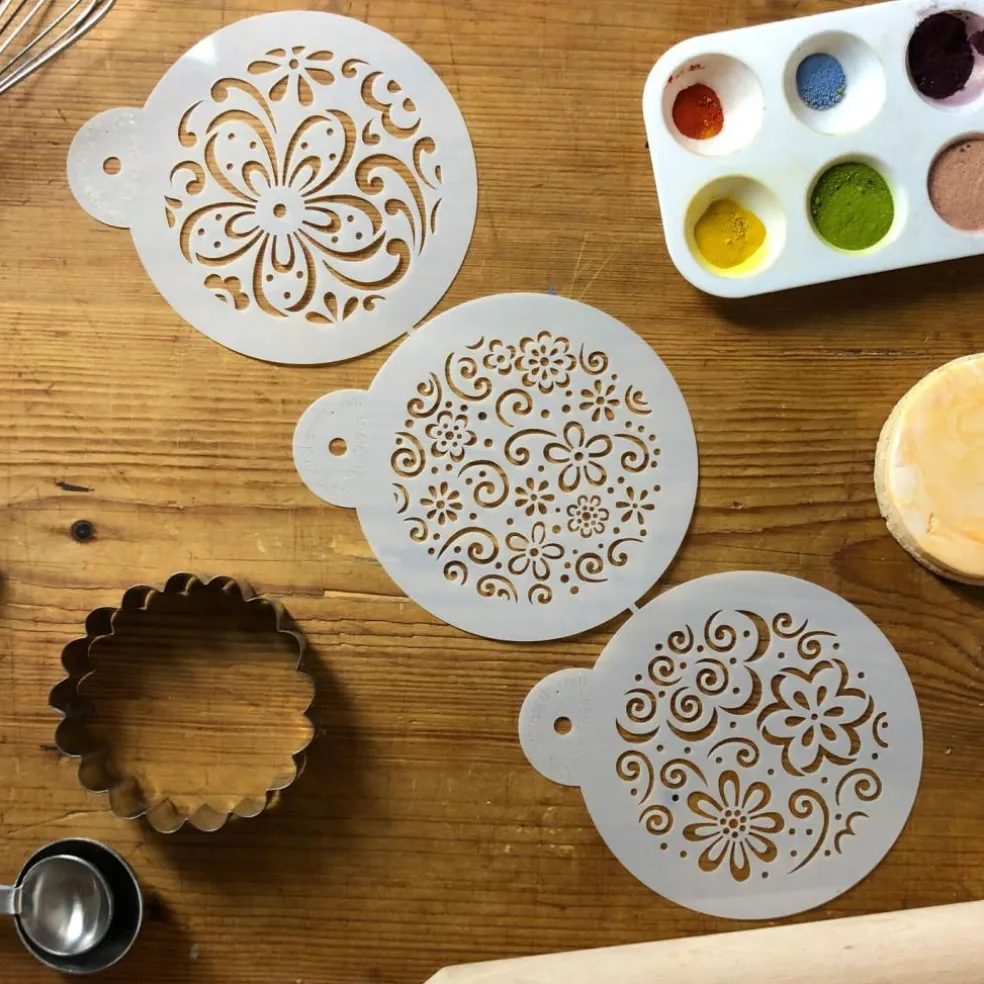 Color Splash Cookie Stencil Set | C896 by Designer Stencils | Cookie Decorating Tools |