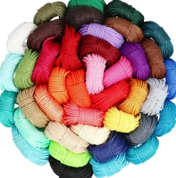 40 Colors Waxed Polyester Cord for Bracelet Making – 1mm Jewelry Wax String Kit (437 Yards Total) for DIY Friendship Bracelets, Necklace & Craft Projects