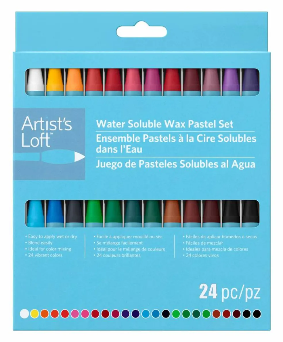 23 Color Water Soluble Wax Pastels by Artist's Loft®