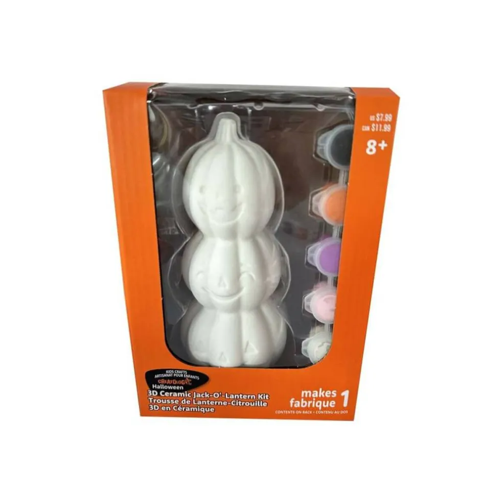 Color Your Own Ceramic Jack-o'-Lantern Figure Kit by Creatology™