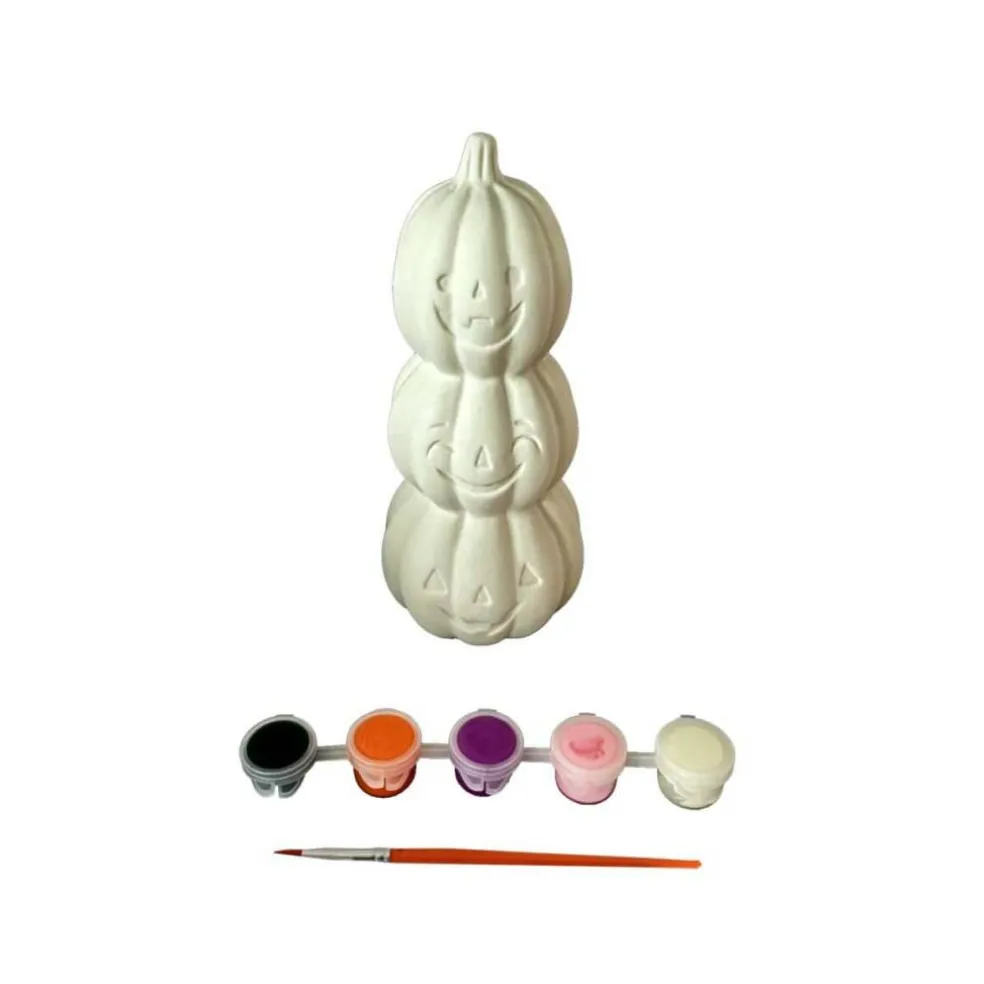 Color Your Own Ceramic Jack-o'-Lantern Figure Kit by Creatology™