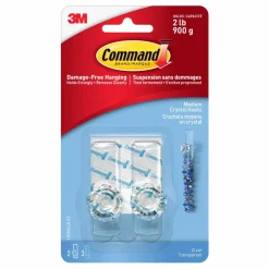 Command™ Clear Crystal Hooks