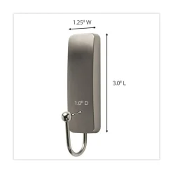 Command 3 lbs. Capacity Metal Decorative Hooks - Medium Brushed Nickel (2/Pack)