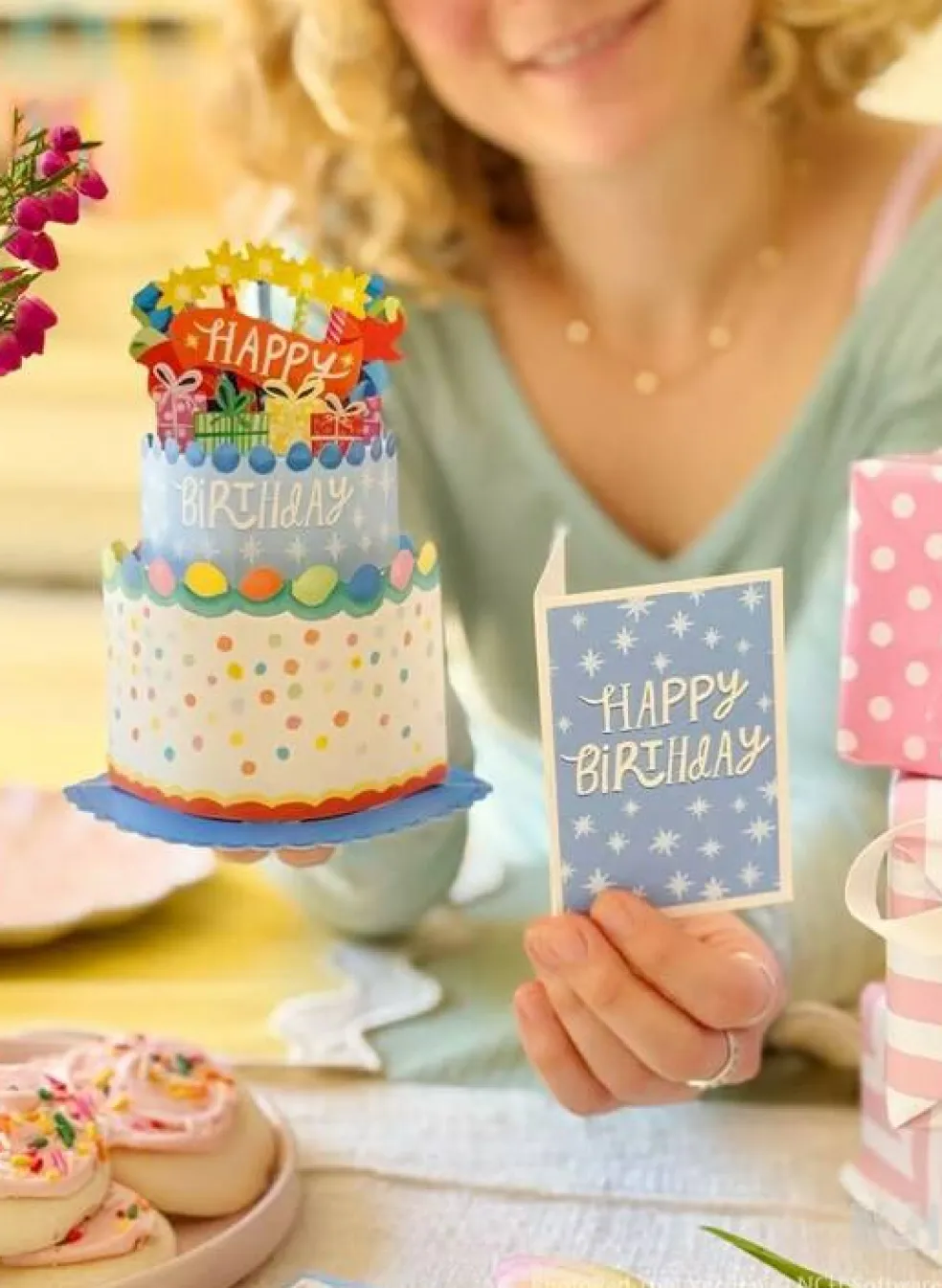 Confetti Birthday Cake Pop-up Greeting Card