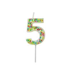 Confetti Number Birthday Candle by Celebrate It™