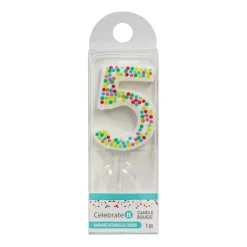 Confetti Number Birthday Candle by Celebrate It™