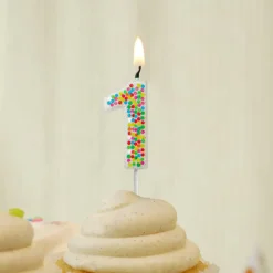 Confetti Number Birthday Candle by Celebrate It™