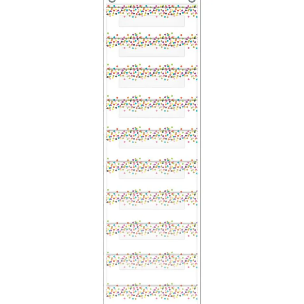 Confetti 10 Pocket File Storage Pocket Chart