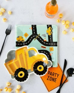 Construction Dump Truck Shaped Party Plate