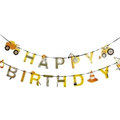 Construction "Happy Birthday" Double Banner Set - 1 Double Banner Set