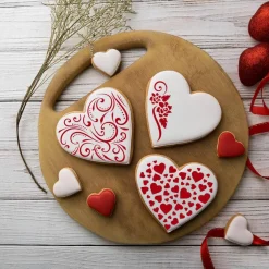 Contemporary Hearts Cookie Stencils | C351 by Designer Stencils |