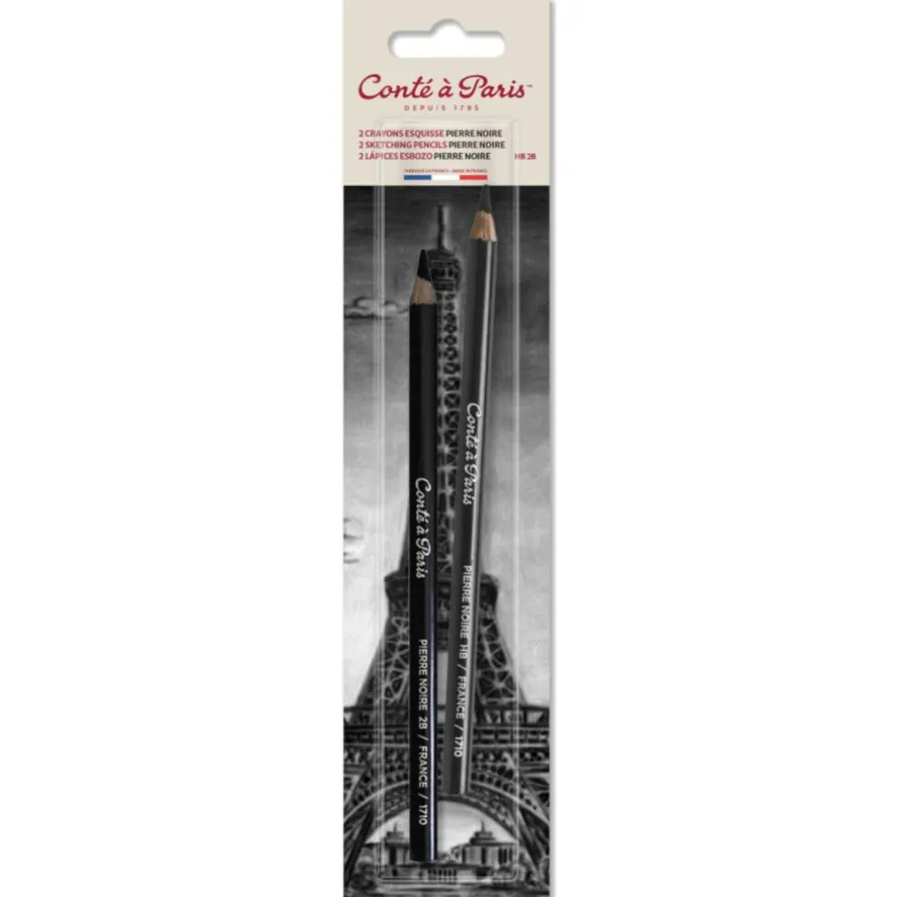 Conté à Paris™ Pierre Noire Sketching & Drawing Pencils, 2ct.