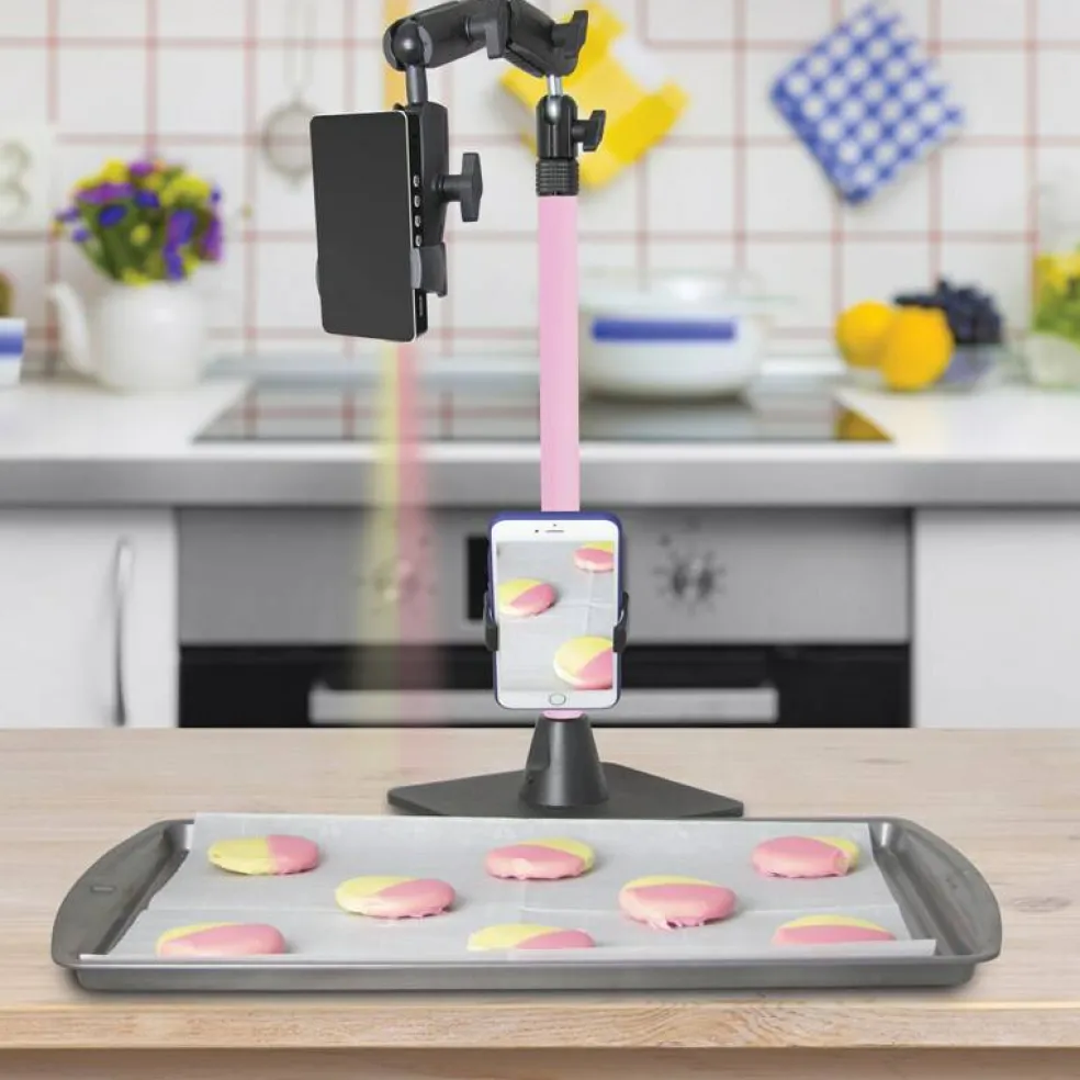 Cookie Decorator Projector Mount and Phone Holder by Arkon Mounts, Pink CDM2XMG5PK