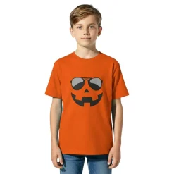 Cool Jack-o'-Lantern Face Youth T-Shirt
