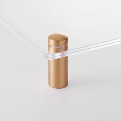 Cool Modern Frames Clear Acrylic Float Frame with Gold Hardware